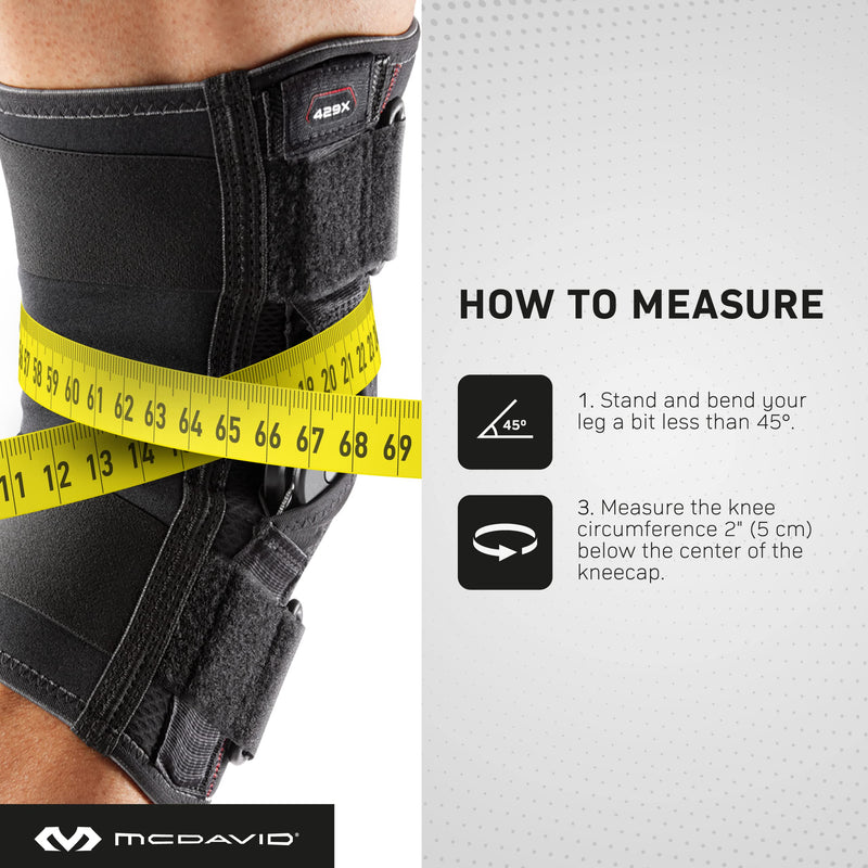 [Australia] - McDavid Maximum Support Knee Brace with Hinges (429X). Compression and Stability Straps for ACL, LCL, Arthritis, Tendonitis, MCL, Patella. Left and Right. Men and Women. Medium 