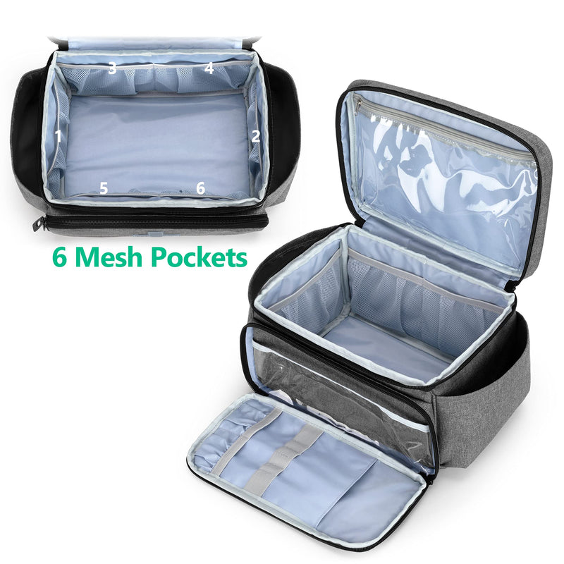 [Australia] - CURMIO Small Medicine Storage Bag Empty, Family First Aid Organiser Box for Emergency Medical Kits, Grey(Empty Bag, Patent Pending) 