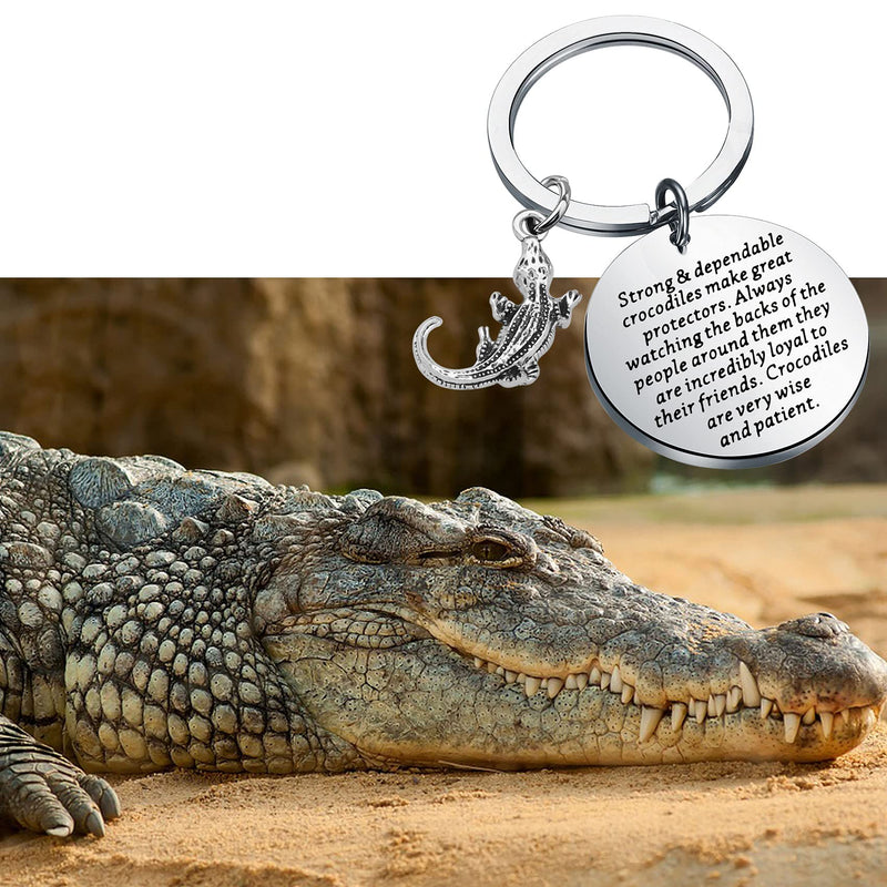 [Australia] - bobauna Crocodile Keychain Alligator Jewelry Gift For Gator Lover Strong And Dependable Crocodiles Make Great Protectors Strong Dependable Crocodiles Keychain 