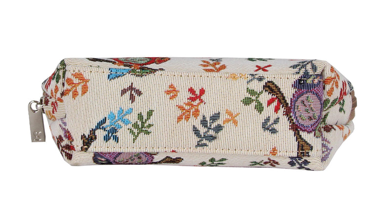 [Australia] - Signare Tapestry Cosmetic Bag Makeup Bag for Women with Owl Design (COSM-OWL) 