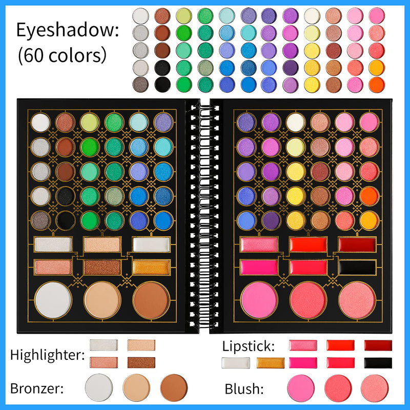 [Australia] - Makeup Pallet Eyeshadow, DE’LANCI Just Dancing Cute Makeup Palette Set, Pro 78 Colors Eyeshadow Pallet Set Matte Shimmer Eye Shadow Lip Gloss Contour Blush Powder Highlighter All In One Makeup Pallet 