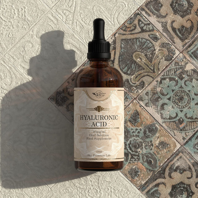 [Australia] - Sky Premium Life Hyaluronic Acid Food Supplement 10mg/ml - 100ml - Vegan Oral Solution - Produced by Bio-Fermentation - Halal & Kosher 