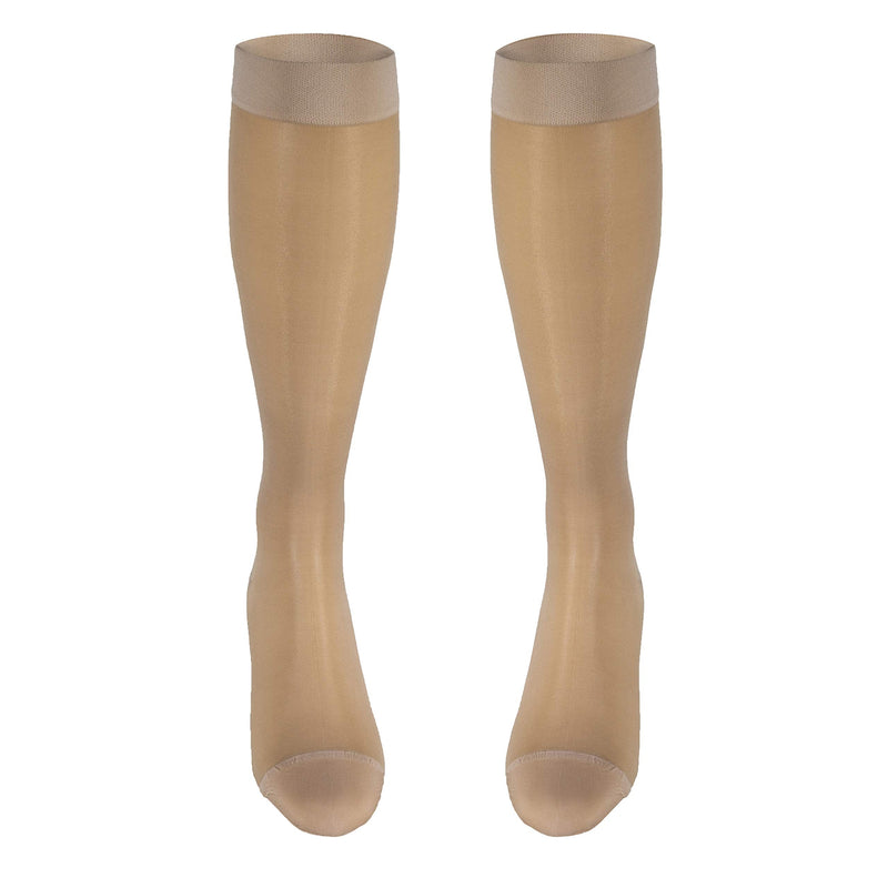 [Australia] - Truform Sheer Compression Stockings, 15-20 mmHg, Women's Knee High Length Medium (1 Pair) Nude 