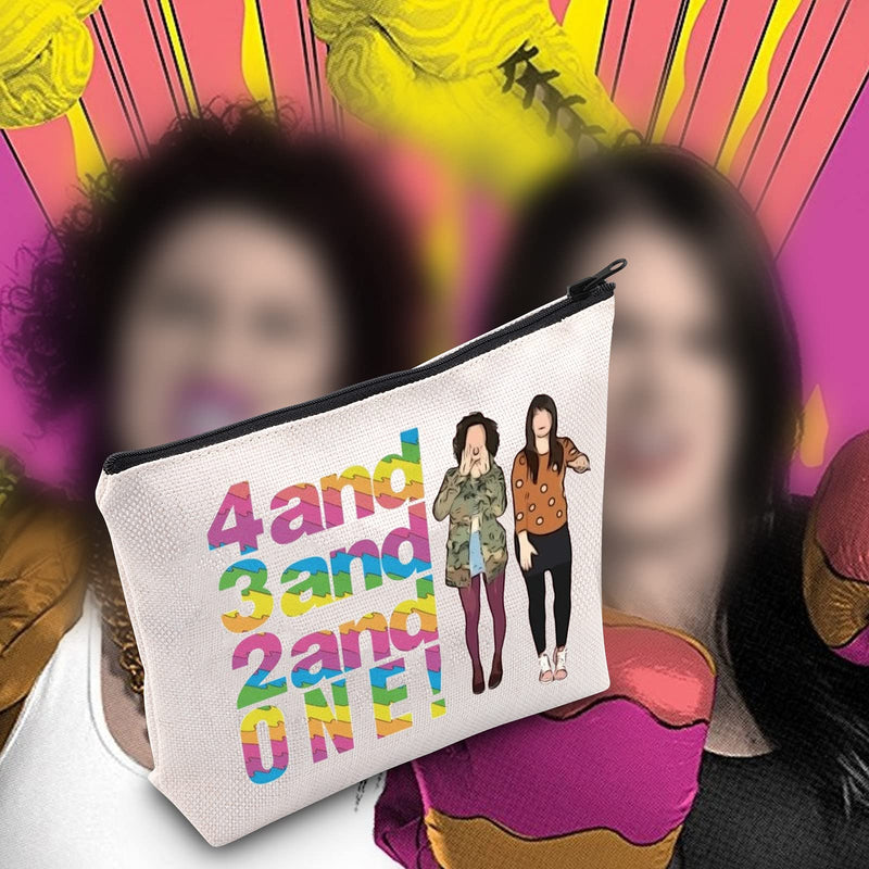 [Australia] - LEVLO Broad City Cosmetic Make Up Bag Broad City Fans Gift 4 and 3 and 2 and One Makeup Zipper Pouch Bag Broad City Merchandise, 4 and 3 and 2 and One, 