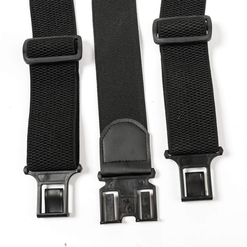 [Australia] - Belt Clip suspenders Men Perry suspenders with 2 inch width fully elastic ,non-metal suspenders for casual dress ,work place Black 