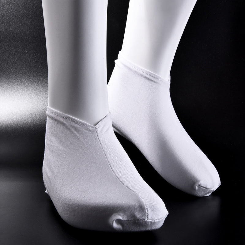 [Australia] - 3 Pairs White Cotton Socks Lotion Moisturizing Socks Spa Overnight Absorbing for Dry Cracked Feet for Women Ladies 