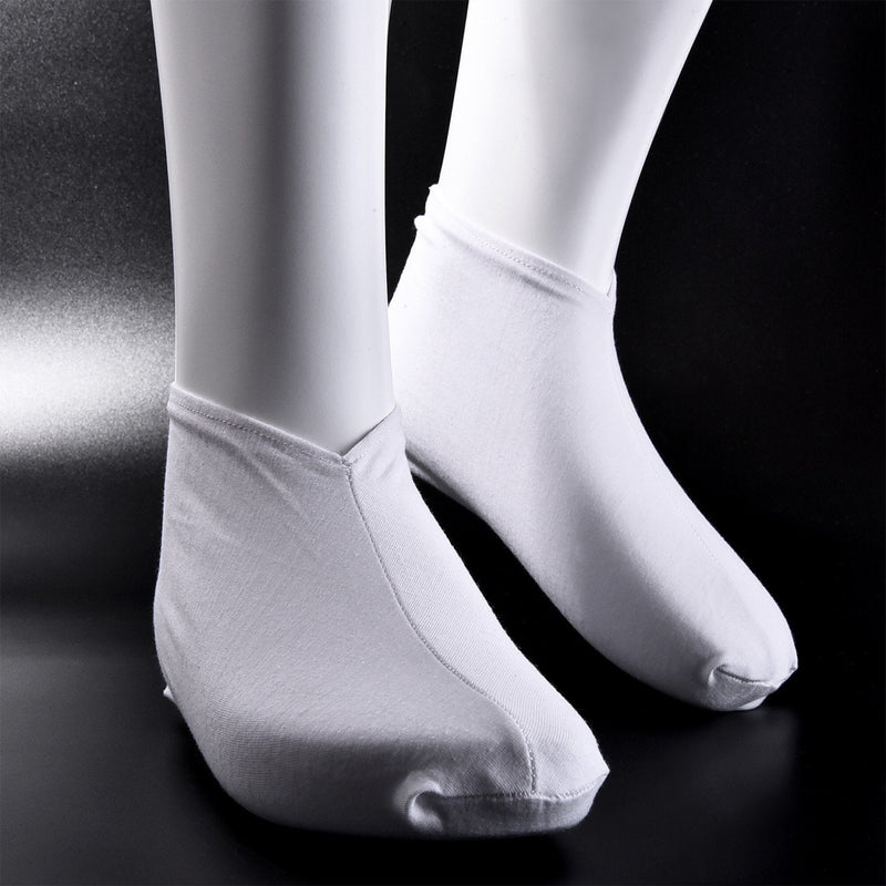 [Australia] - 6 Pairs Cotton Moisture Socks Foot Spa Socks Moisturising Socks for Dry Hard Cracked Skin, White 