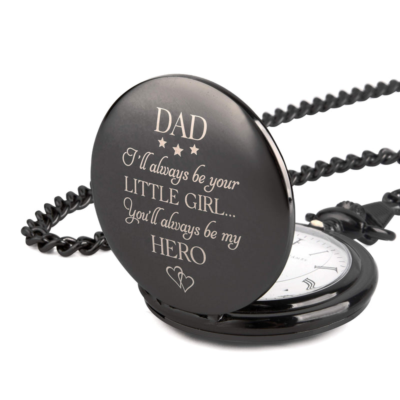 [Australia] - Gifts for Dad from Daughter I Dad Gifts from Daughter -"I Will Always be Your Little Girl" Pocket Watch I Dad Birthday Gifts from Daughter I Father Daughter Gifts I Gift for Daddy from Daughter 