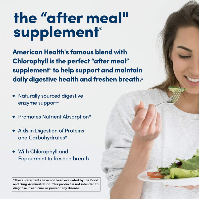 [Australia] - American Health Papaya Enzyme with Chlorophyll Chewable Tablets - 600 Count (200 Total Servings) 