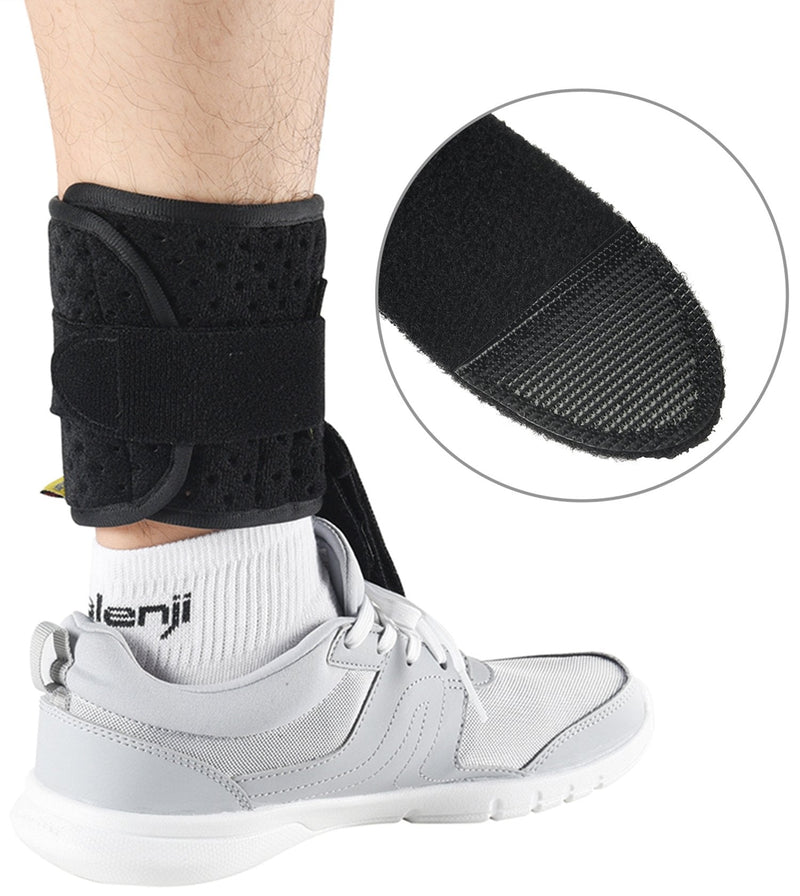 [Australia] - TENBON Ankle Support Drop Foot Brace Orthosis - Comfort Cushioned Adjustable Wrap Compression For Improved Walking Gait, Prevents Cramps Ankle Sprains 