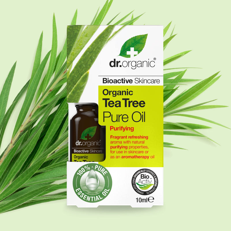 [Australia] - Dr Organic, Organic Tea Tree Pure Oil , Natural , Vegan , Cruelty Free , Paraben & SLS Free , 10ml 