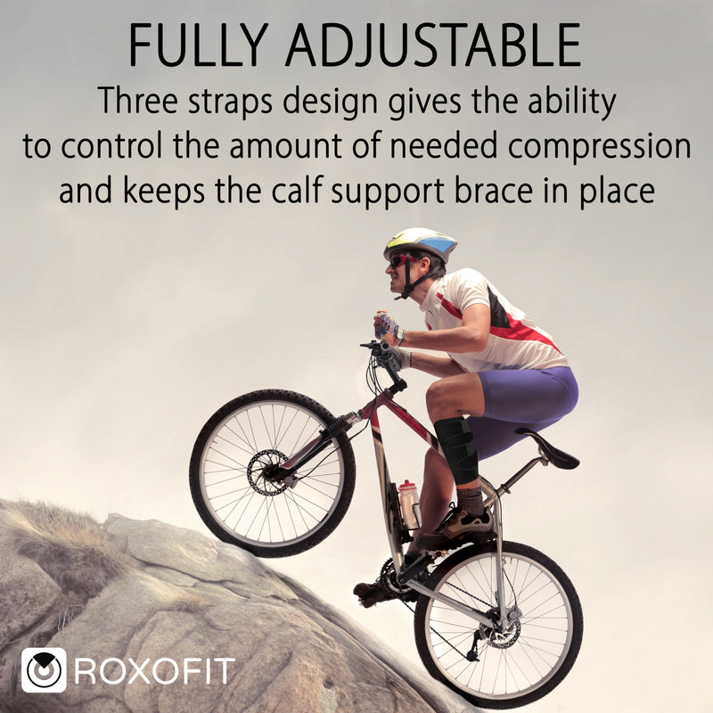 [Australia] - Calf Brace for Torn Calf Muscle and Shin Splint Relief - Calf Compression Sleeve for Lower Leg Injury, Strain, Tear - Runners Neoprene Splints Wrap for Men and Women 