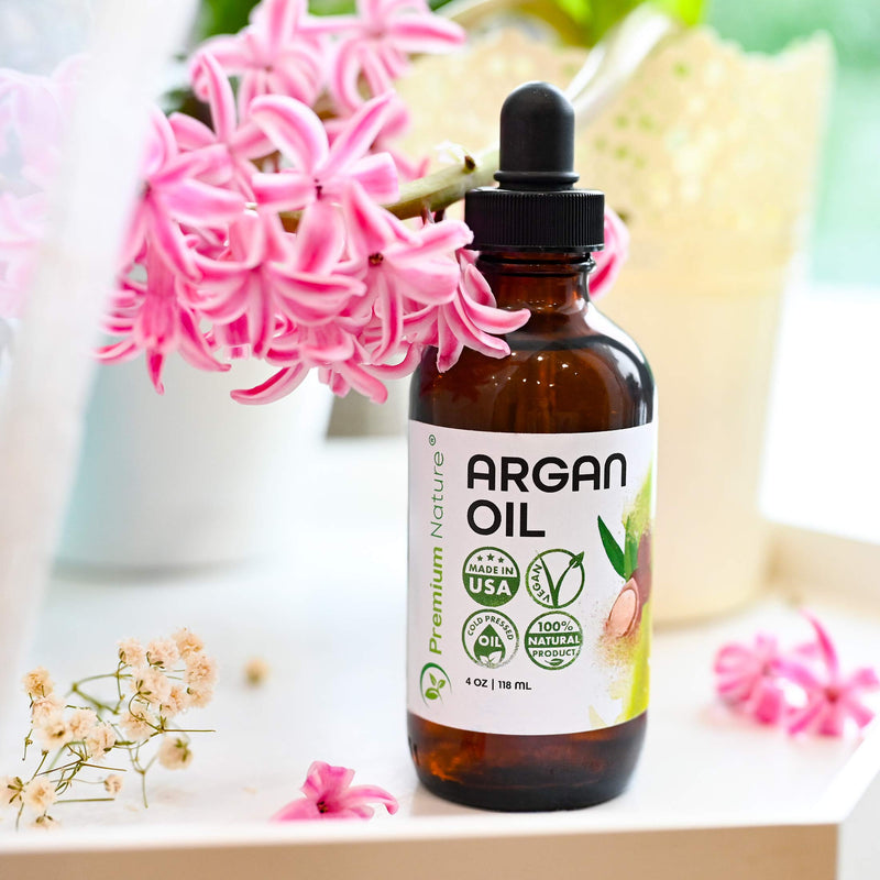 [Australia] - Argan Oil Organic, Virgin, 100% Pure, Cold Pressed Argon Oil Serum For Hair Stimulate Growth for Dry and Damaged Hair. Argan Oil for Skin Body Moisturizer. Nails Protector 4 oz 