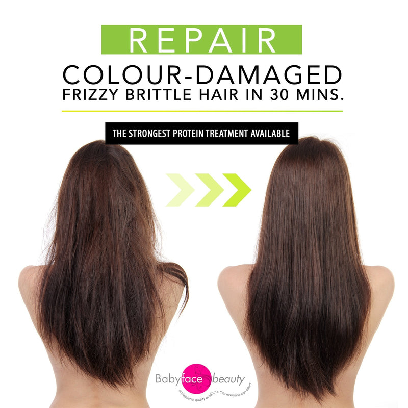 [Australia] - Grow Long Hair! BABYFACE PURE PROTEIN - Strongest Protein Treatment Available - 100% FREE from Formaldehyde and Formaldehyde-Releasing Ingredients! Damaged Keratin Intense Deep Repair Protein Conditioner Treatment - Hair Mask, Collagen Protein, Profess... 