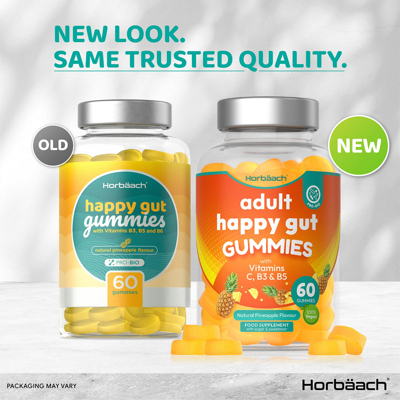 [Australia] - Probiotic Gummies | 2.25 Billion CFUs | Immune Support, Gut, Digestion & Energy | Multi-Strain: Lactobacillus casei + Vitamins C, B3, B5, B6 | Tropical Flavour | for Men & Women 