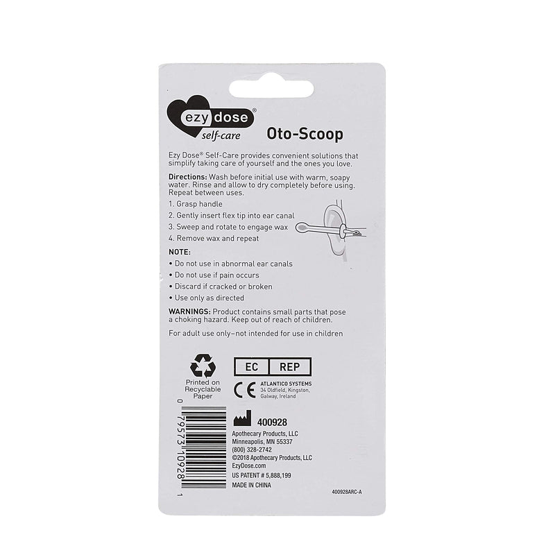 [Australia] - EZY DOSE Ear and Ear Wax Cleaner for Humans, Oto-Scoop with Flexible Tip, Safe and Easy to use, white 