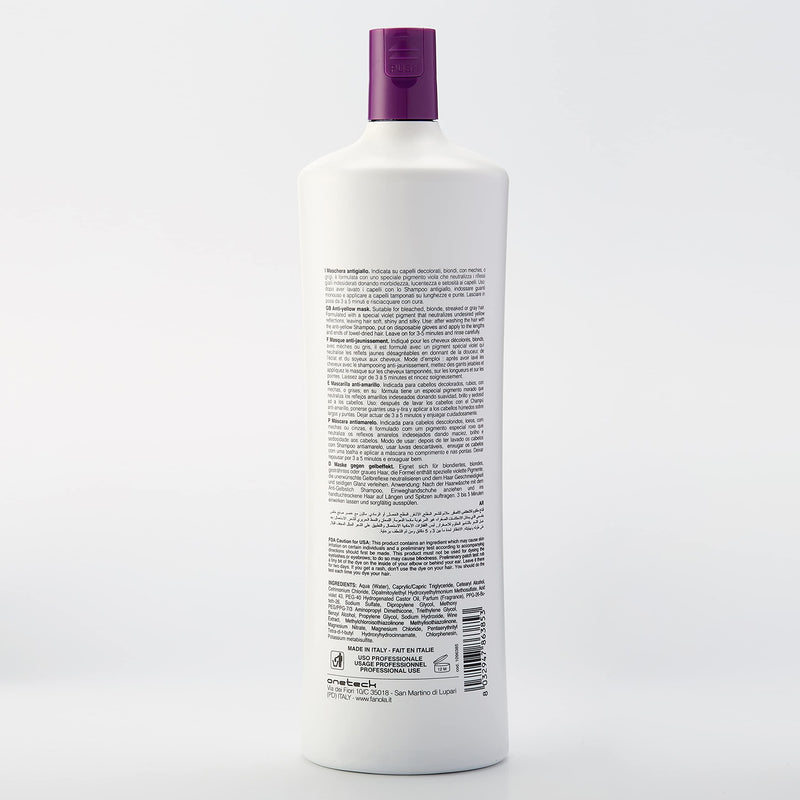 [Australia] - Fanola No Yellow - No-Yellow Mask, 1000 ml, Extra Violet Pigment 