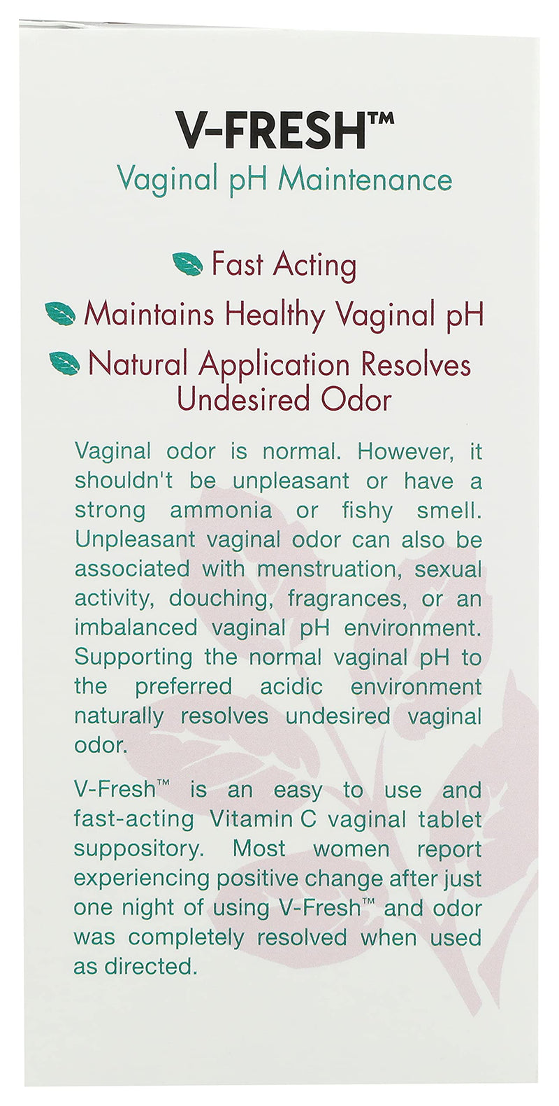 [Australia] - Vitanica, V-Fresh, Vaginal pH Support, 6 Suppositories 