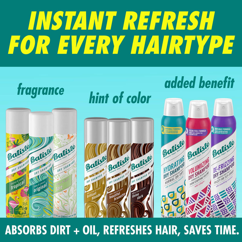 [Australia] - Batiste dry shampoo original, fresh hair for all hair types, 3 pack 2 + 1 (3 x 200 ml) 