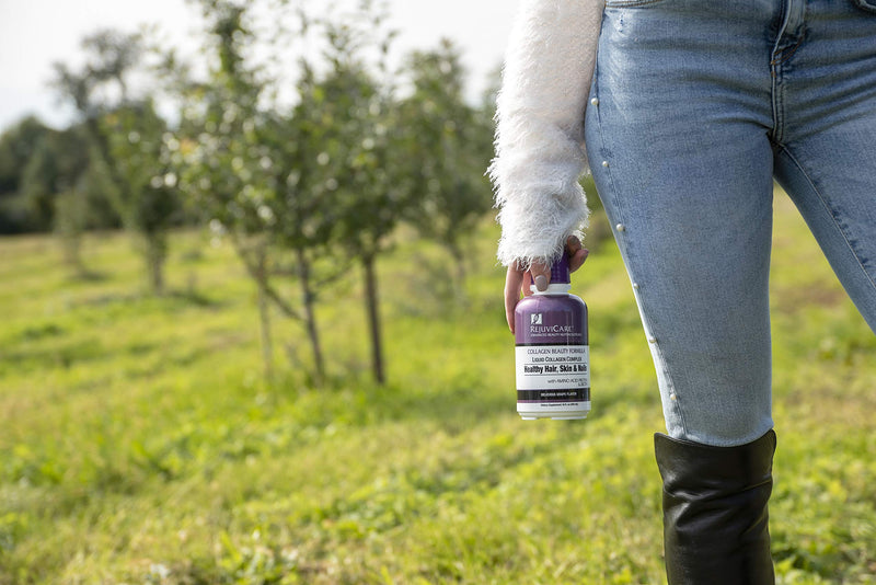 [Australia] - Rejuvicare Liquid Collagen Beauty Formula with Amino Acids, Protein and Biotin, Delicious Grape Flavor, Purple 16 oz ,32 servings 16 Fl Oz (Pack of 1) 