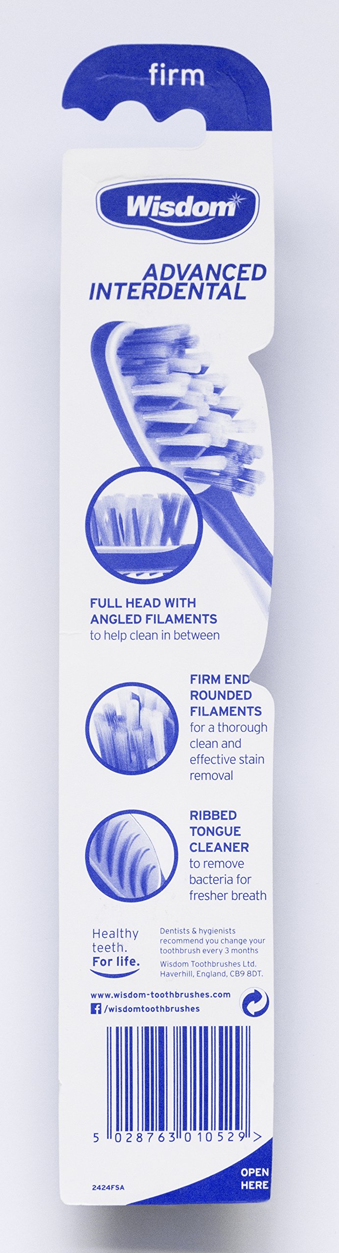 [Australia] - Wisdom Advanced Interdental Firm Brush, Pack of 5, Assorted Colors 