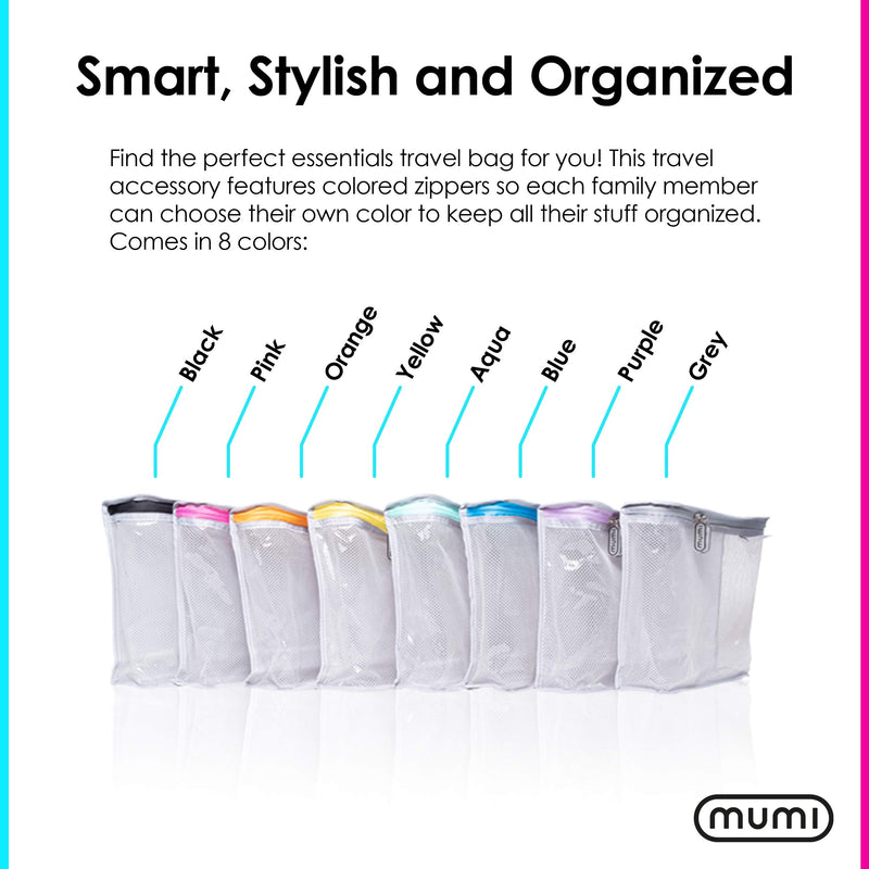 [Australia] - mumi Toiletry Bags | Water-resistant | Perfect for Travel | Smart and Stylish | Durable Nylon Material | Set of 3 Travel Toiletries Organizer Bags (Grey) Grey 