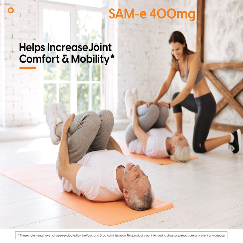 [Australia] - Doctor's Best SAM-e 400 mg, Vegan, Gluten Free, Soy Free, Mood and Joint Support, 60 Enteric Coated Tablets 60 Count (Pack of 1) 