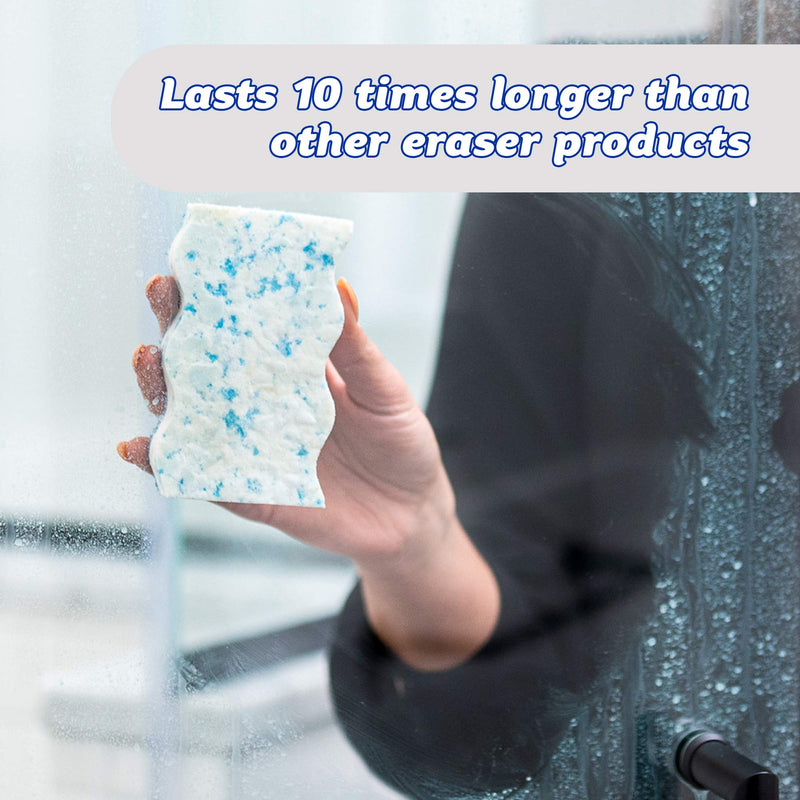[Australia] - Scrub Daddy Eraser Sponge - Eraser Daddy 10x - Durable Melamine Eraser, Dual-Sided Scrubber, Temperature Controlled, Water Activated, All Purpose Cleaning for Walls, Baseboards, Kitchen Bathroom 2ct 2 Count (Pack of 1) 