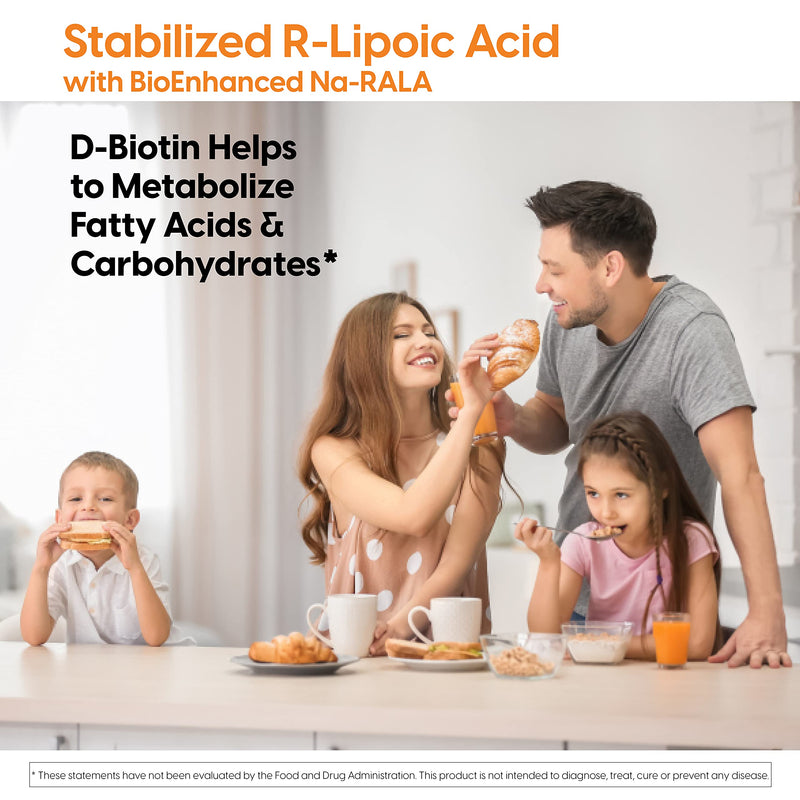 [Australia] - Doctor's Best Stabilized R-Lipoic Acid with BioEnhanced Na-RALA, Non-GMO, Gluten Free, Vegan, Helps Maintain Blood Sugar Levels, 100 mg 60 Veggie Caps (DRB-00123) 