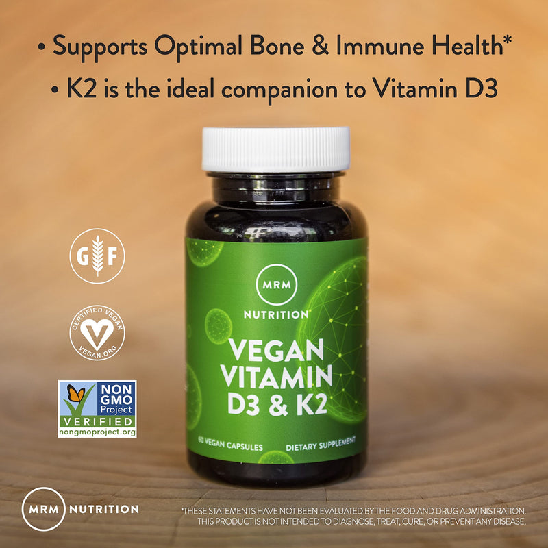 [Australia] - Nutrition Vegan Vitamin D3 & K2 | Bone + Cardiovascular Health | 2500 IU/80mcg | Immune Function | 60 Servings 