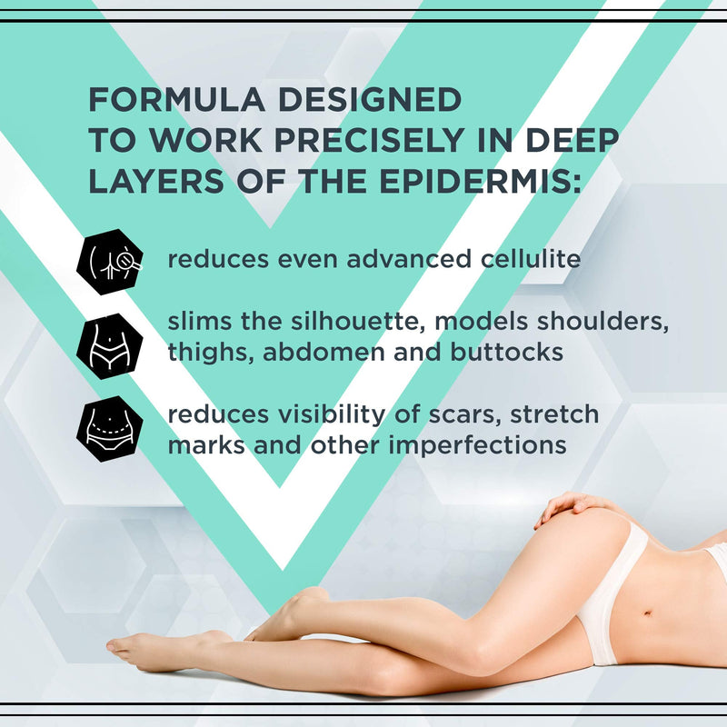 [Australia] - Eveline Cosmetics Slim Extreme 4D Concentrated Cellulite Slimming Hot Cream Fast Fat Burning Serum | 250 ml | Stretch Marks Reduction | Flat Belly, Slim Legs, Abdomen, Arms | Cooling Effect 