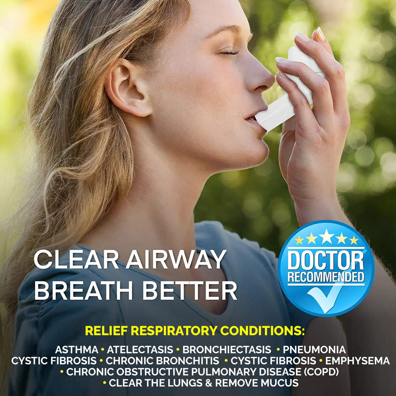 [Australia] - Aobbiy Lung Expansion, Mucus Relief Device, Hand-Held Breathing Trainers - OPEP Therapy, Drug-Free - Helps Open Airways, Remove Mucus Effectively. Stronger & Healthier Lungs and Airway, Easy to Use 