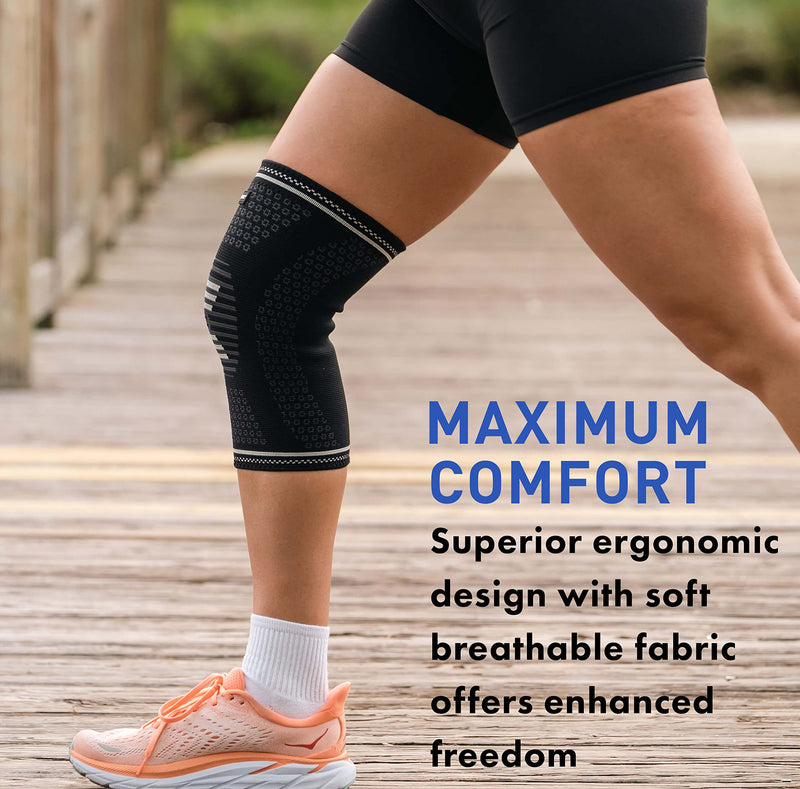 [Australia] - TKWC Knee Brace Compression Sleeve for Men Women, Knee Support for running, weightlifting, BasketBall , Knee Pads for Meniscus Tear, ACL, Arthritis and Knee Pain Relief (Medium) Medium 