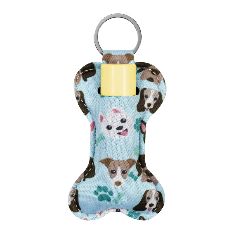 [Australia] - Beautyflier Neoprene Chapstick Lipstick Keychain Holder (Dog Pattern) Dog Pattern 