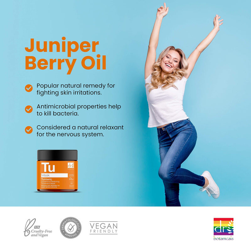 [Australia] - Dr Botanicals Turmeric Superfood Restoring Treatment Hydrating Mask for Skin regeneration and skin care 60 ml Orange 60 ml (Pack of 1) 