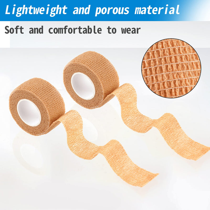 [Australia] - 24 Pack Self Adherent Cohesive Wrap Bandages 1 Inches X 5 Yards,First Aid Tape, Elastic Self Adhesive Tape, Athletic, Sports wrap Tape, Bandage Wrap for Sports, Wrist, Skin Colour Athletic Tape 
