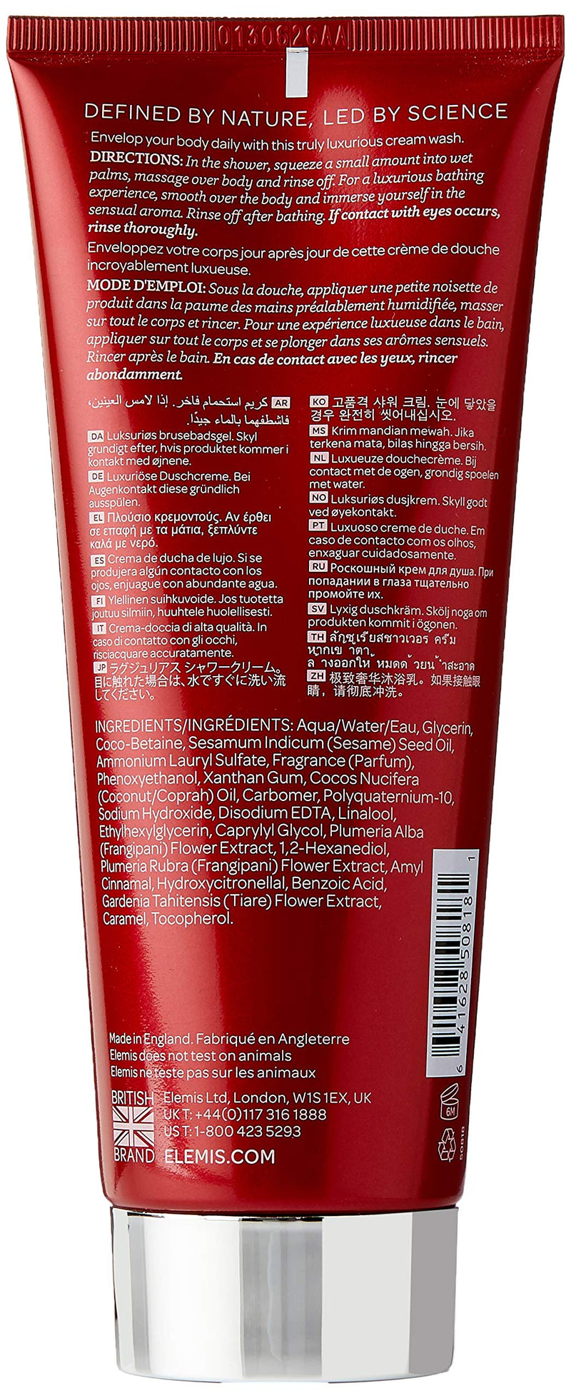 [Australia] - Elemis Frangipani Monoi Shower Cream, Luxurious Shower Cream, 200 ml 