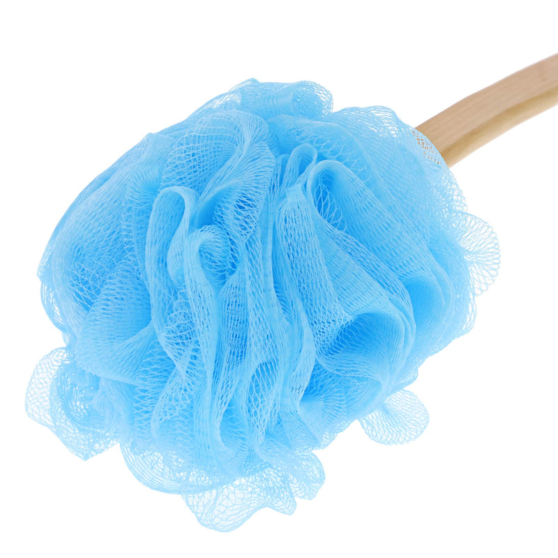[Australia] - Juvale Bath Shower Body Wash Puff with Long Handle (4 Pack) 4 Colors 