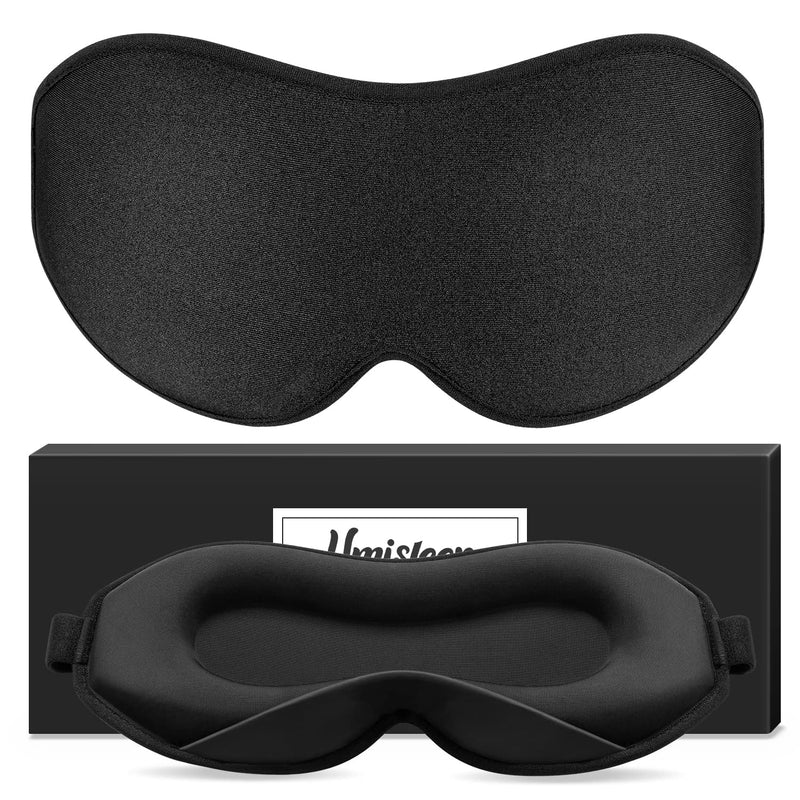 [Australia] - Umisleep Upgraded Sleep Mask, Perfect Sleeping Mask for Side Sleepers, 3D Ultra Soft Skin-Friendly Eye Masks for Sleeping Women Men Kids with Adjustable Strap, Blindfold for Travel/Sleep/Nap… 