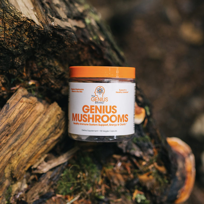 [Australia] - Genius Mushroom – Lions Mane, Cordyceps and Reishi – Immune System Booster & Nootropic Brain Supplement – Wellness Formula for Natural Energy, Memory & Liver Support, 90 Veggie Pills 