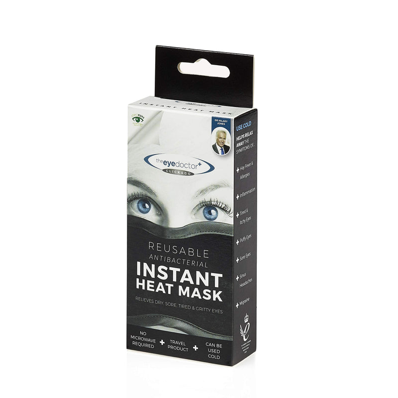 [Australia] - The Eye Doctor Click & Go – Instant Reusable Gel Pack Hot Eye Compress for Dry Eye, Blepharitis and MGD Treatment – Use The Eye Mask Anywhere Instantly, no Need to Microwave 