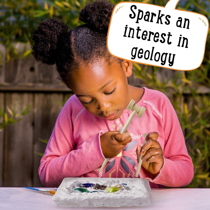 [Australia] - Jaques of London Gemstone Dig Kit | Girls Toys Age 3 4 5 6 | Gem Stones Set for Kids | Gem Dig Kit | Since 1795 