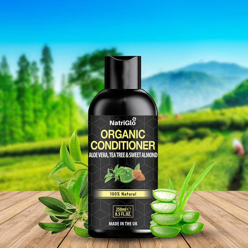 [Australia] - Organic Tea Tree, Aloe Vera & Sweet Almond Conditioner for Dry, Flaky, Itchy Scalp, Damaged Hair - Spots, Pimples | Eczema Care | Vegan Conditioner for Women & Men | SLS Free, Pareben & Sulfate Free ‚Ä¶ 