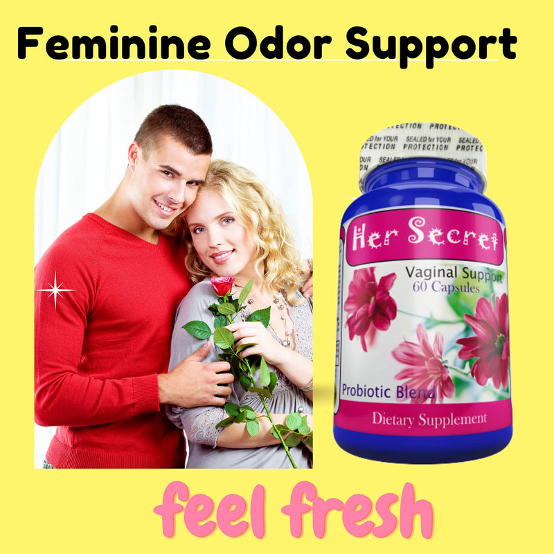 [Australia] - Embarrassed with Femenine Odor? Worried About Female Urinary Odor? Try Femenine Odor Supplement 60 Pills Feminine Care Women Urinary Tract Help Probiotics and Prebiotics Vaginal Probiotics 