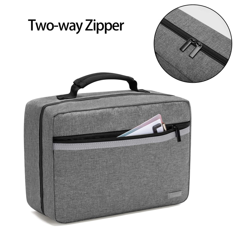 [Australia] - Trunab Small Medical Bag Empty, First aid Bag with 2 Inner Flap, Portable Emergency Kits Trauma Bag with More Storage for Medical Supplies, Grey 