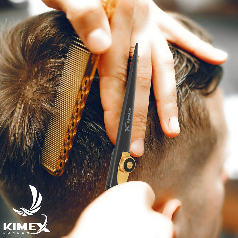 [Australia] - KIMEX LONDON Professional Hairdressing Scissors Set -Thinning Scissor - Japanese Barber Scissors - Stainless Steel Hair Scissors ‚Äì Hairdressing Scissors UK - Comb - Leather Cover - 6.5 in. 