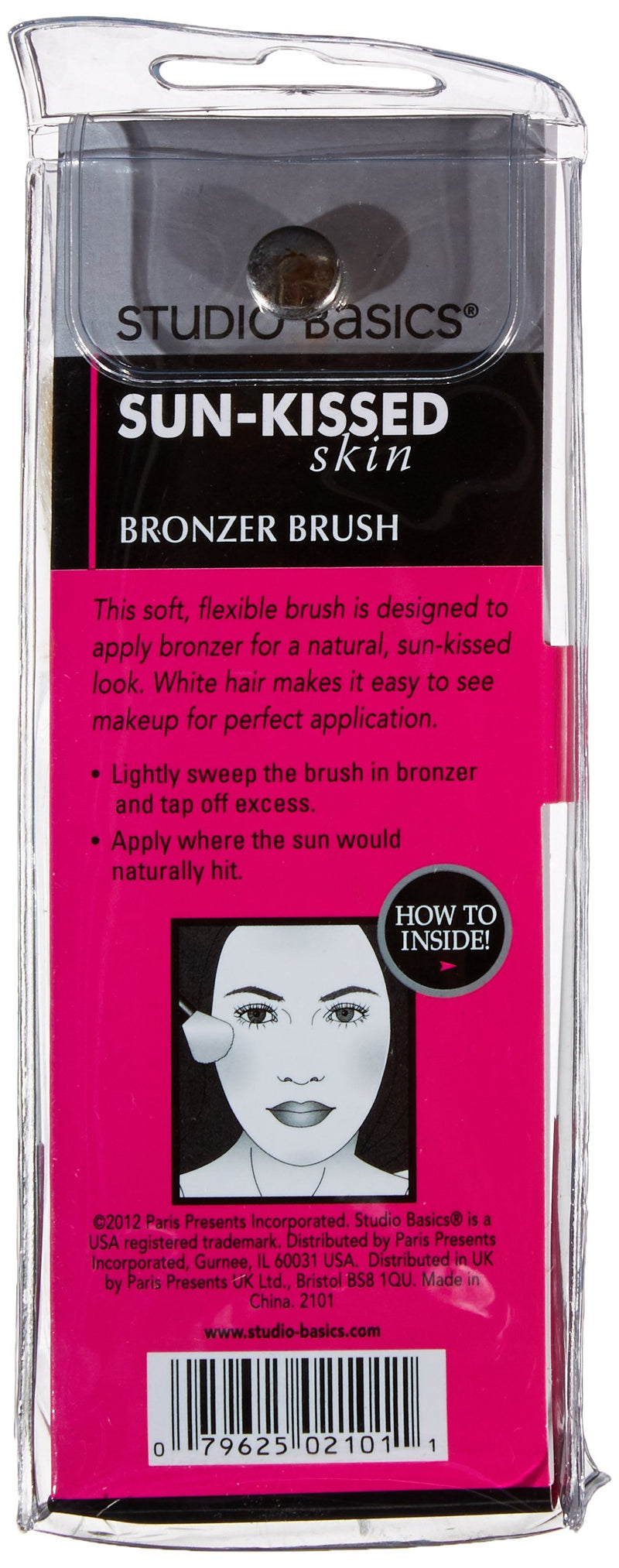 [Australia] - Studio Basics Bronzer Brush with Soft, Natural Custom Cut Hairs for Flawless Application, for Bronzer Application for a Natural, Sun-Kissed Look 