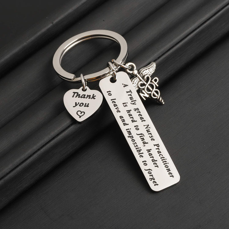 [Australia] - ENSIANTH Nurse Practitioner Gift NP Keychain A Truly Great Nurse Practitioner is Hard to Find and Impossible to Forget Keychain Nurse Appreciation Gifts 