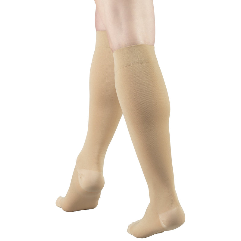 [Australia] - Truform Short Length Surgical Stockings, 18 mmHg Compression for Men and Women, Reduced Length, Closed Toe, Beige, Large Large (1 Pair) 