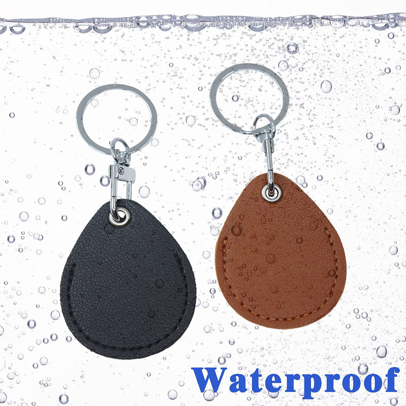 [Australia] - UMBERLOVER Leather Case Compatible with AirTag, Protective Cover Keychain with Key Ring for Dog/Bag/Luggage/Key Finders, Anti-Lost Waterproof Key Chain for Tracker/Finder Items 